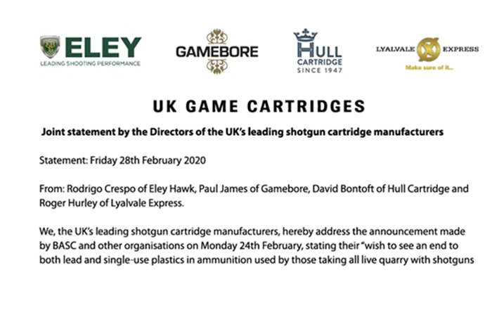 joint statement of uk manufacturers